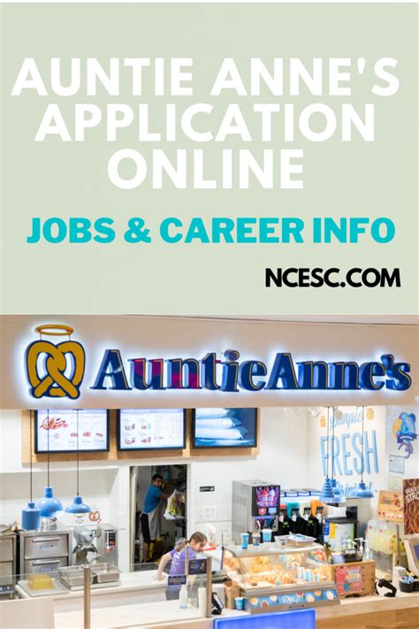 auntie annes jobs
